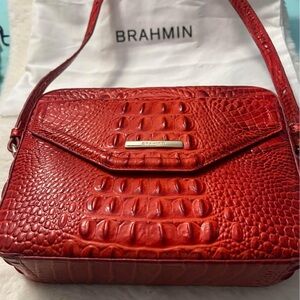 Red Brahmin Crossbody